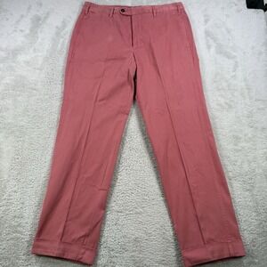 Sid Mashburn Pants Mens 32x28 Red Pink Sport Trousers Casual Cotton Cuffed Chino